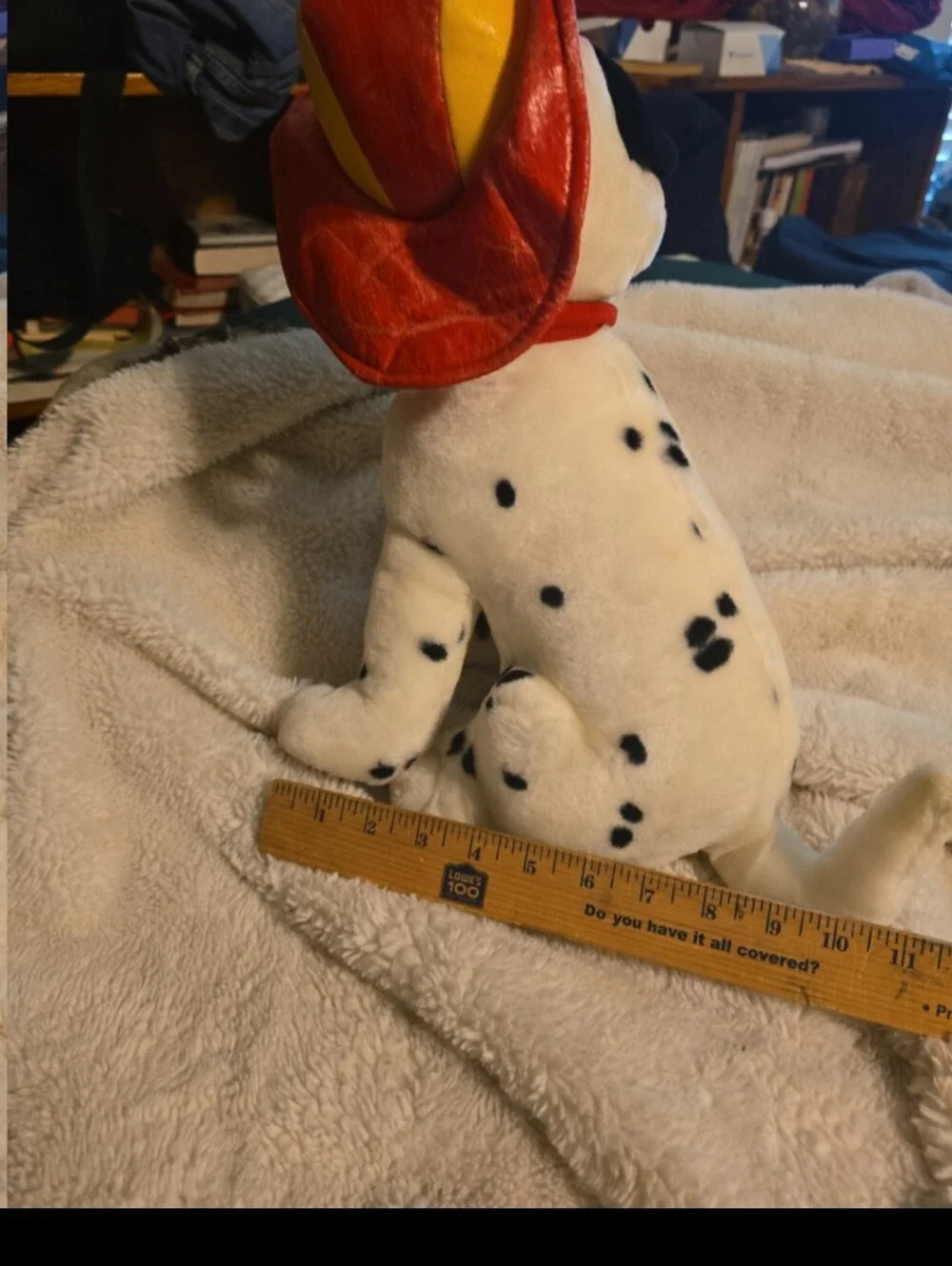 081026 Stuffed Firefighter Dalmatian Dog 14 inches plush. Box 22t